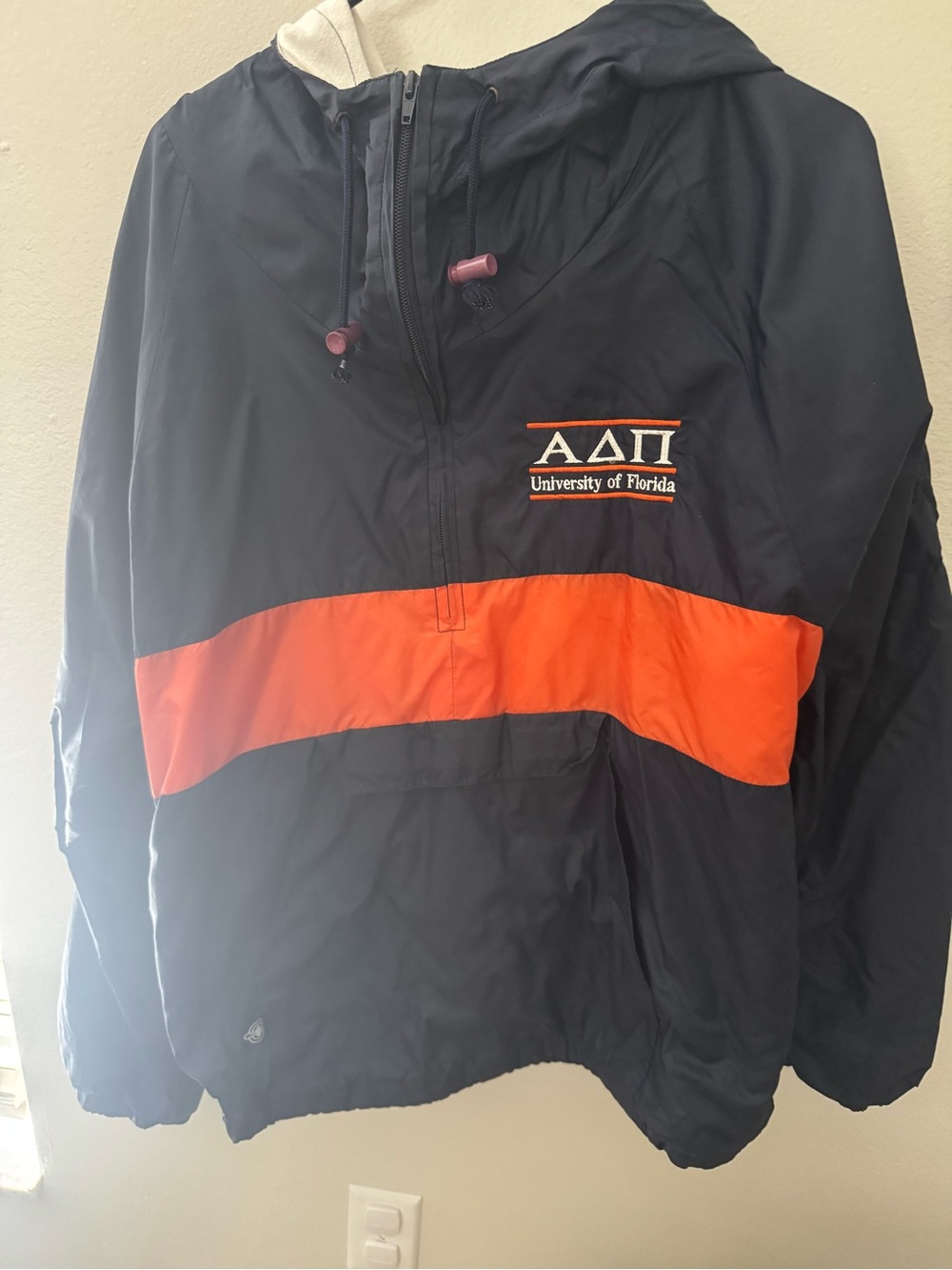 Charles River Apparel Navy and Orange University of Florida Windbreaker